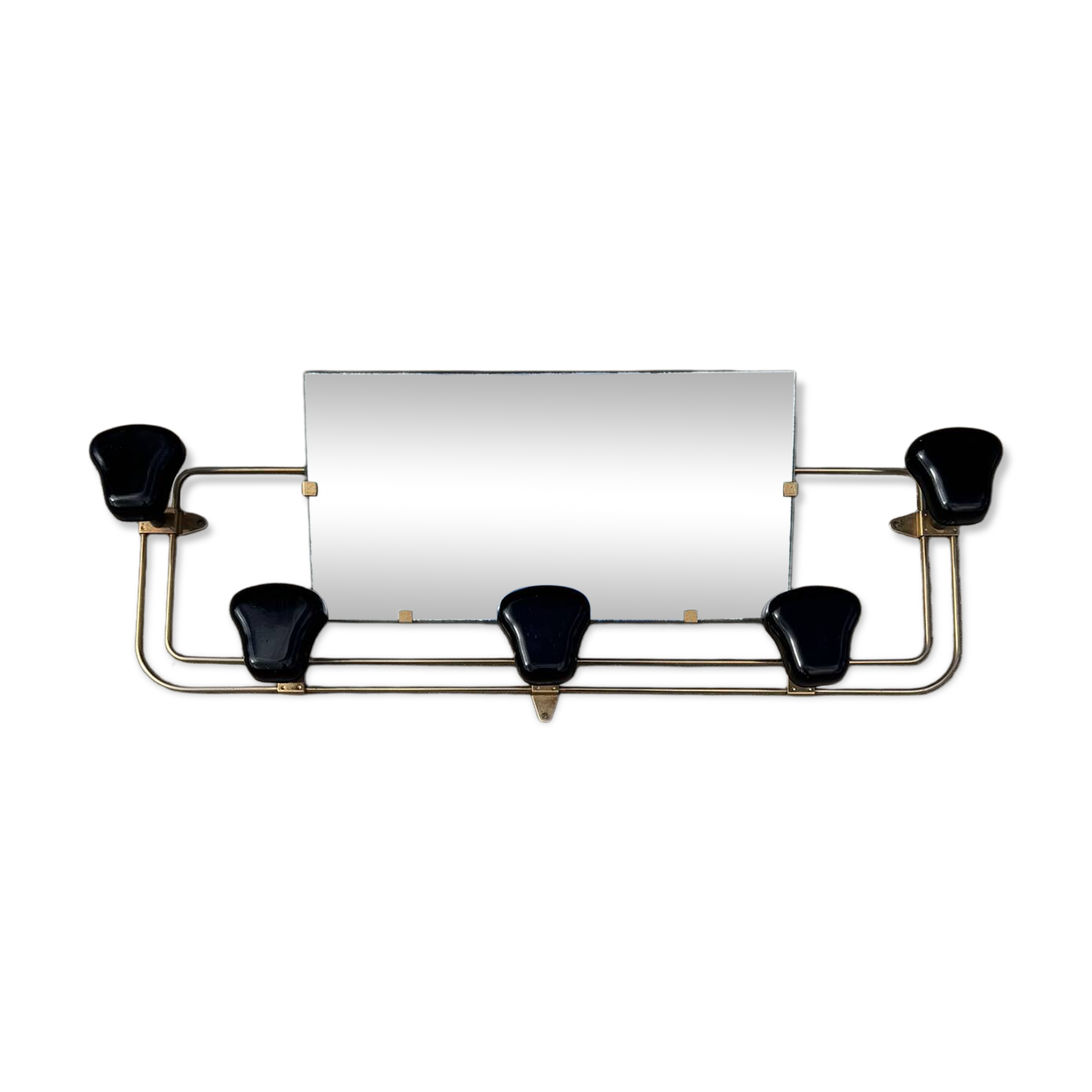 Wall-mounted coat rack mirror from the 1960s.