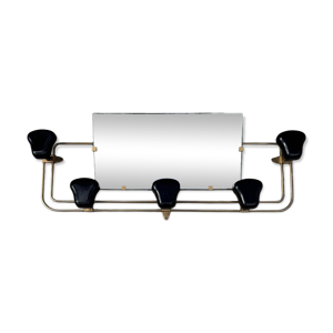 Porte manteau mural miroir