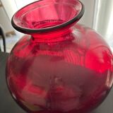 Vintage Ruby Red Glass Vase
