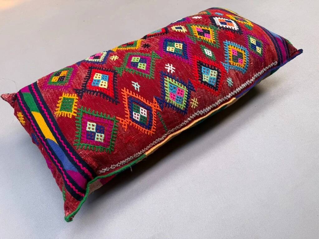 Coussin de sol kilim géant, coussin de sol kilim complet 90x46x25 cm, rouleau 2560