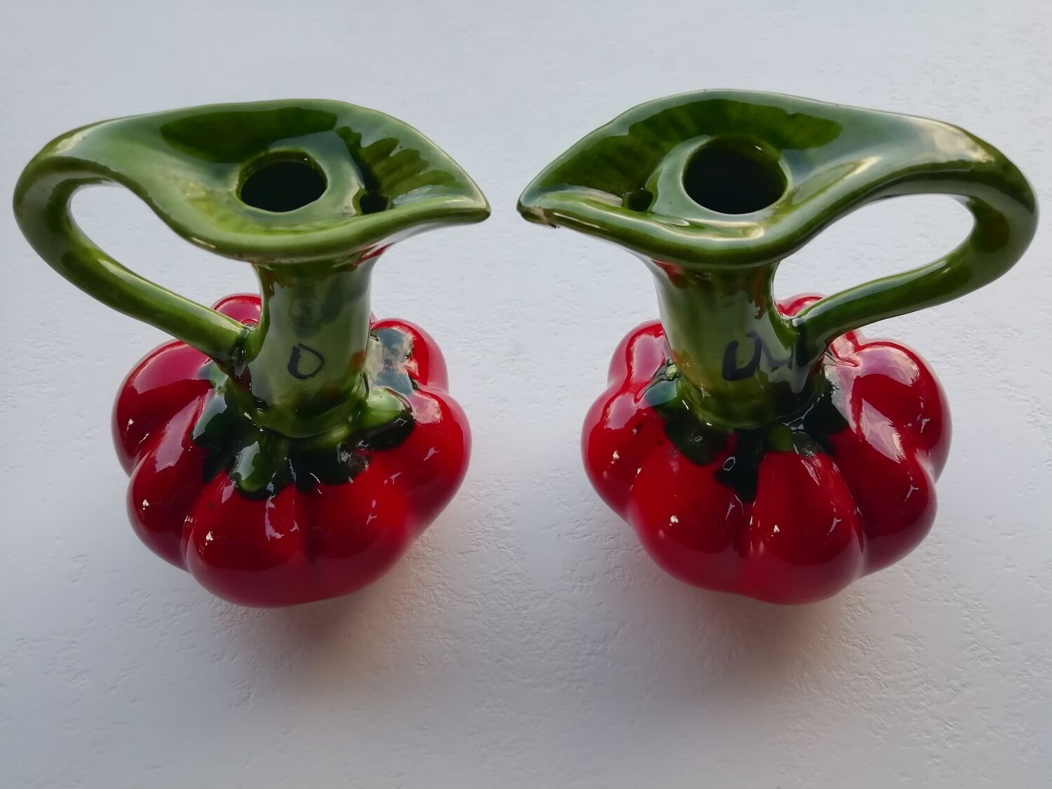 Pair of pitchers slurry tomatoes