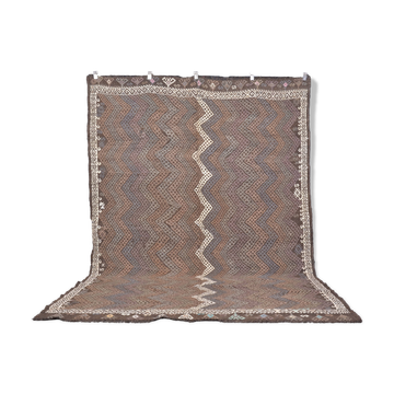Tapis Kilim Oushak surdimensionné à motif floral vintage sku1866