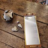 Mirror top 50's wood and brass