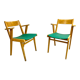Pair of chair chair bridge design vintage 50