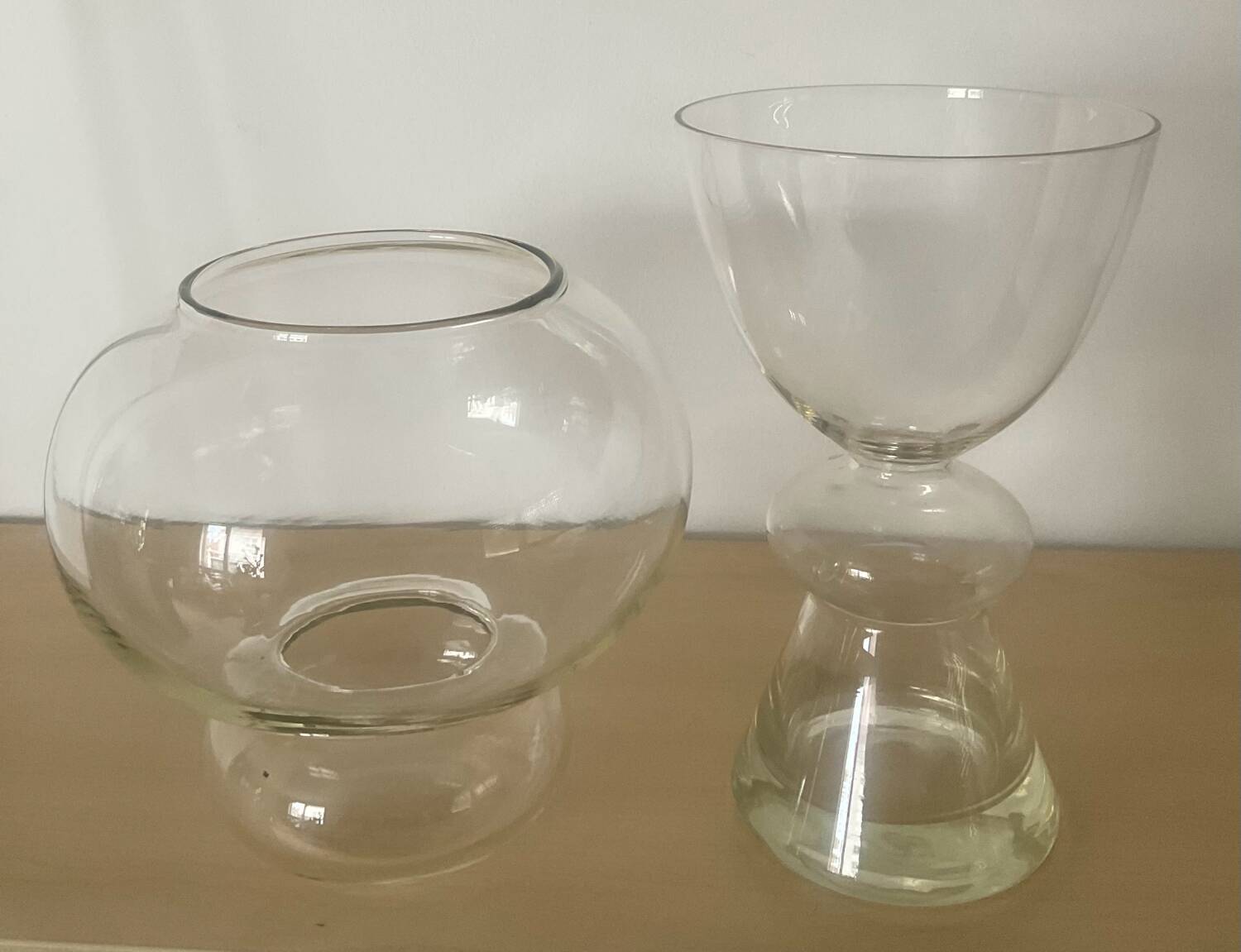 Pair of vintage glass vases