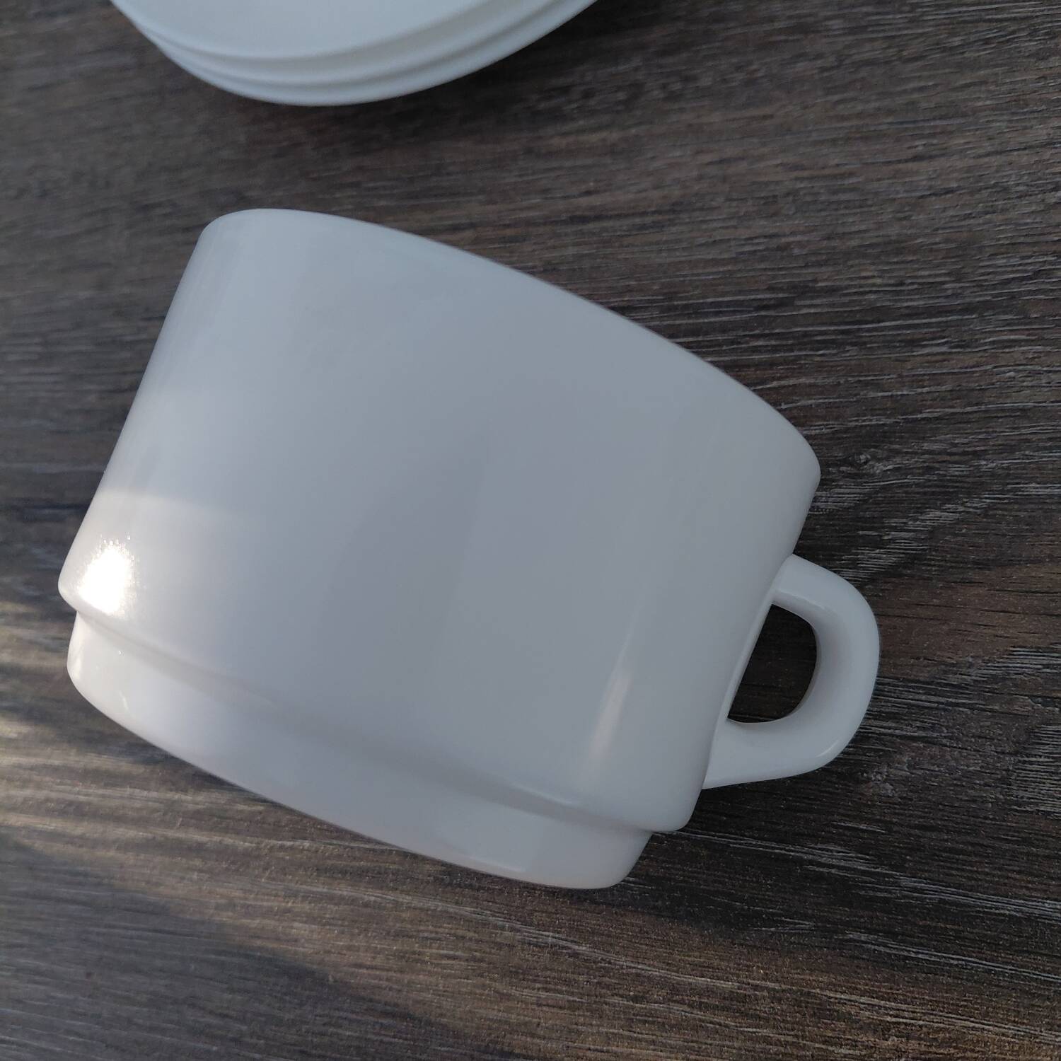 Arcopal - 3 chocolate cups + 3 saucers