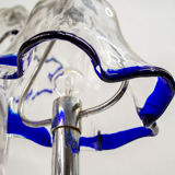 Murano glass and chromed metal floor lamp, Anni '70