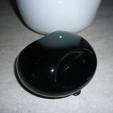 Black and white ceramic coffee maker
