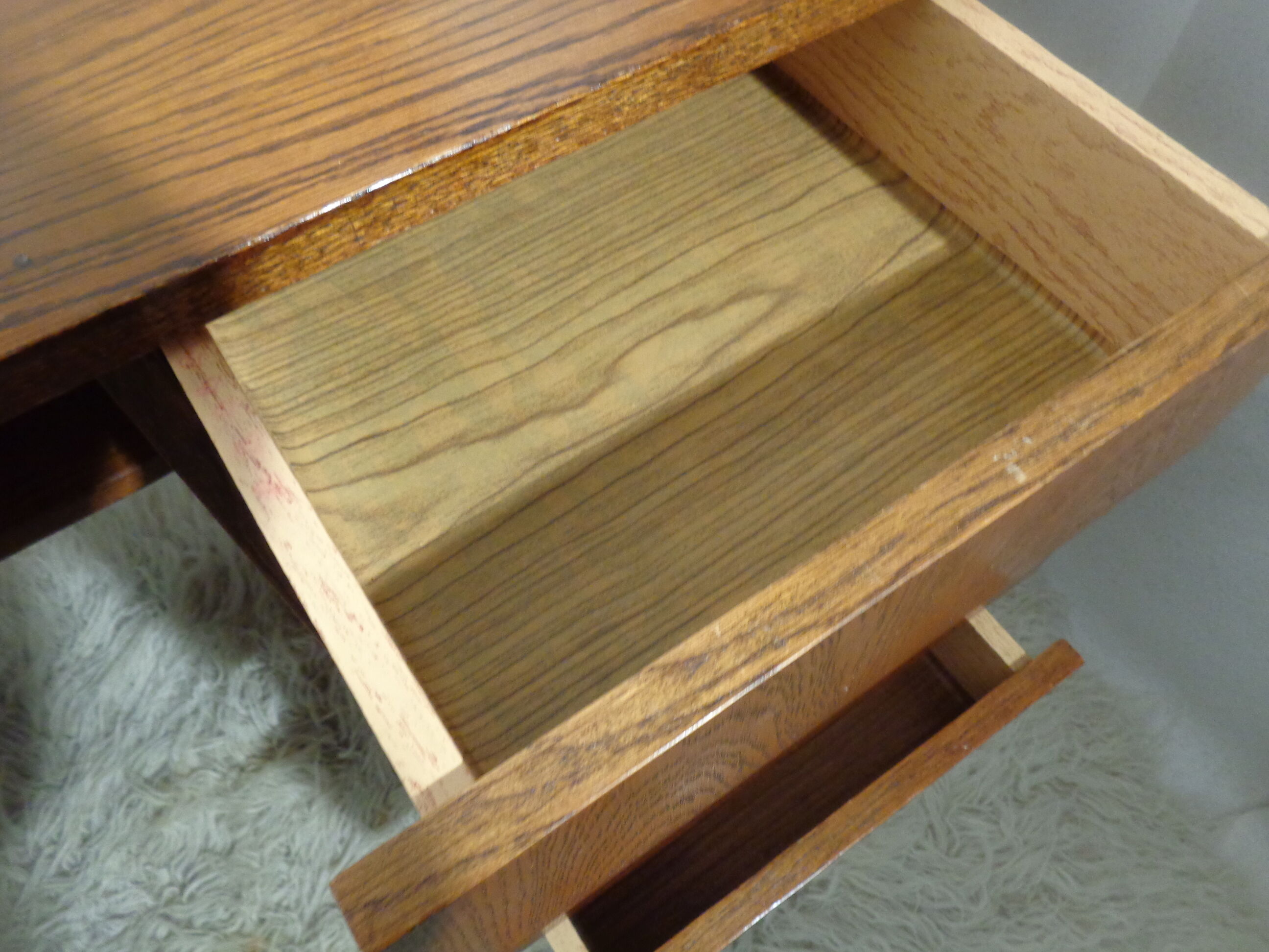 Scandinavian vintage office of the 60s light oak