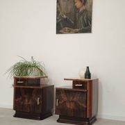 Pair of bedside tables by Jindrich Halabala for Up Zavody art deco 1950