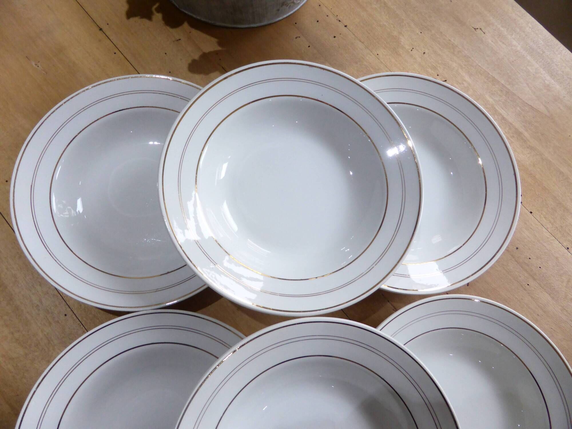 Assiettes creuses x6 porcelaine de St Amand