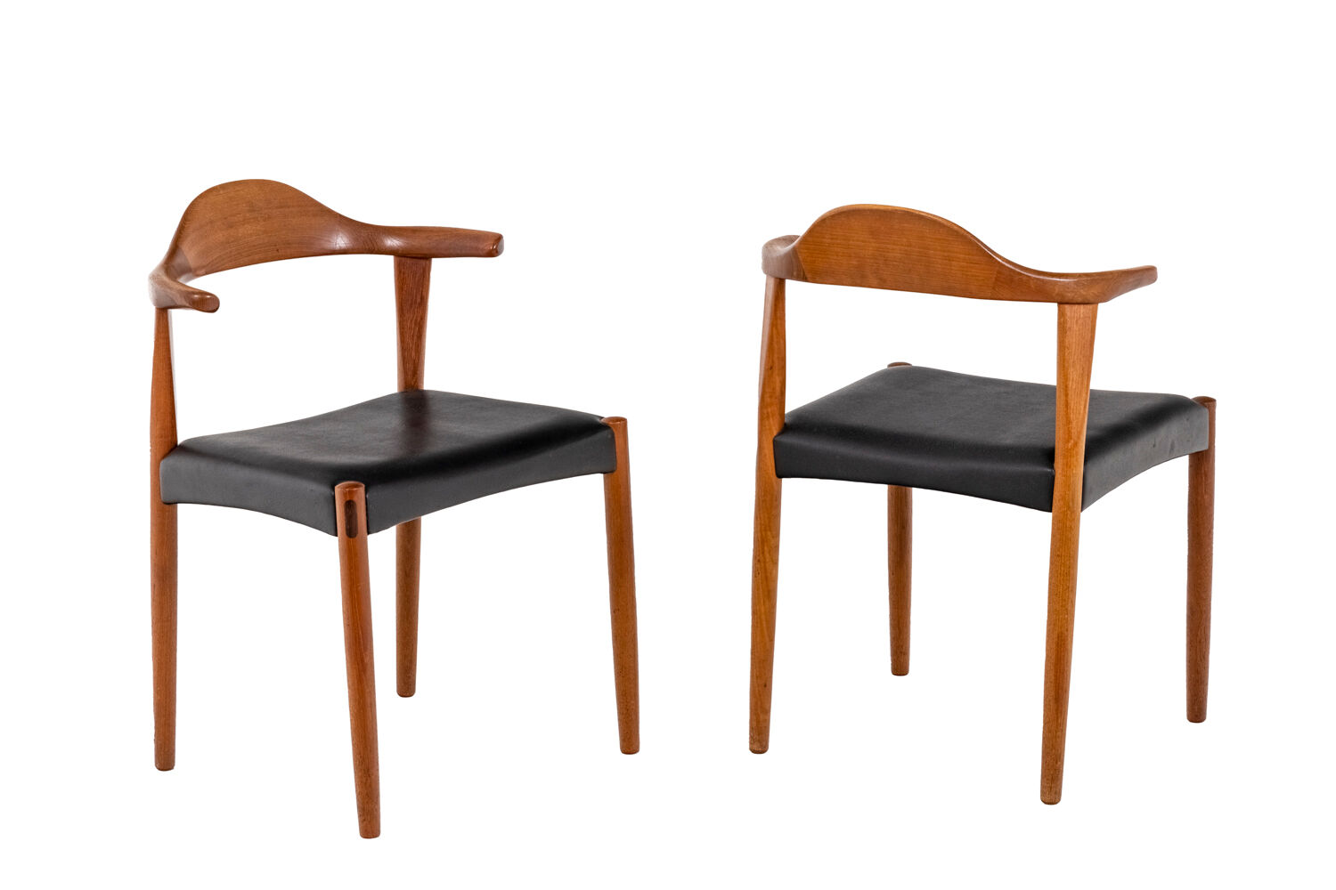 Series of four chairs "Bull horn" , 1950s