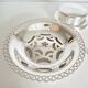 Antique butter dish Coquillor-glace in silver-plated metal and its knife.