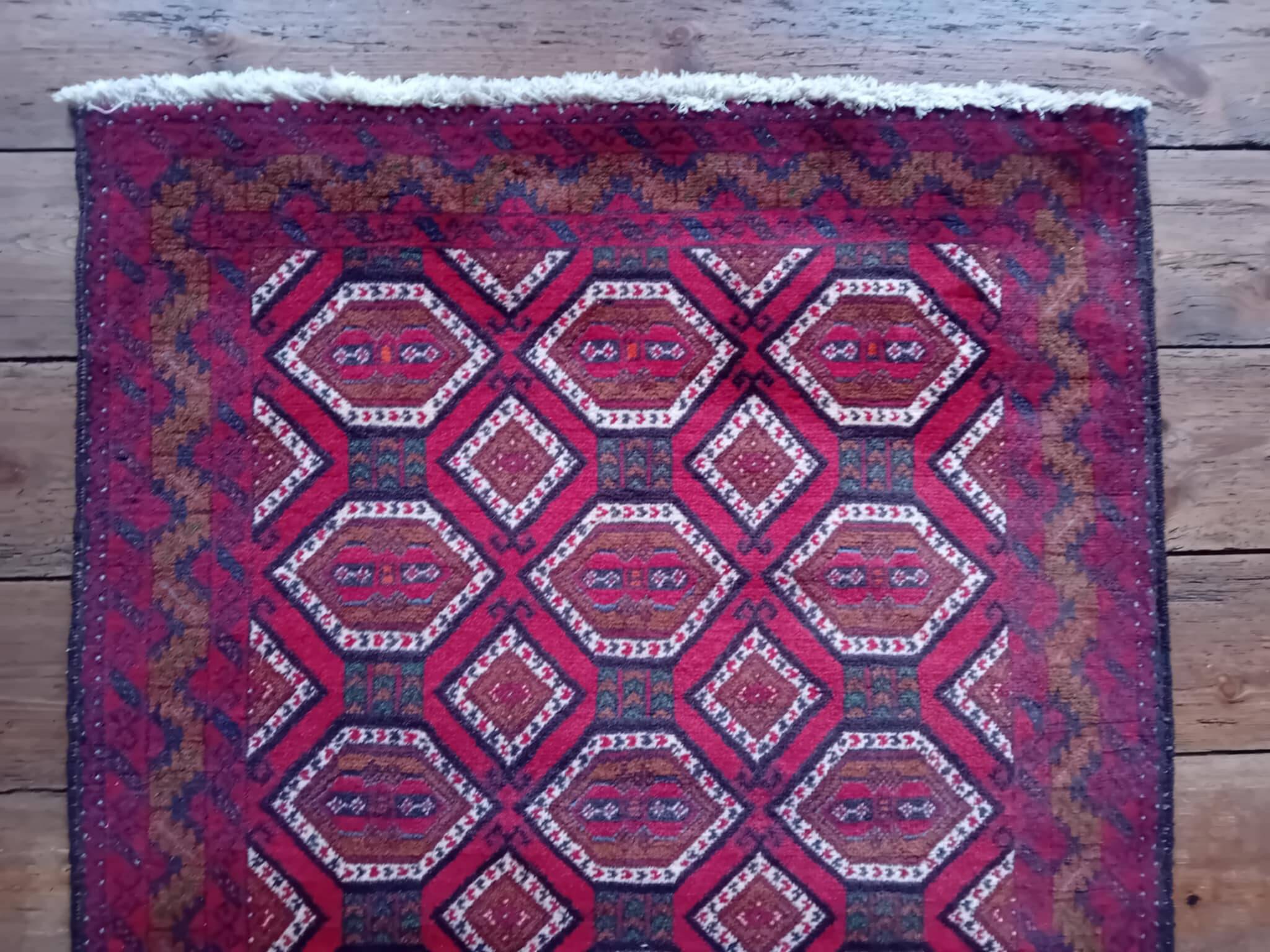 Handmade Persian Beluch Rug 209x101cm