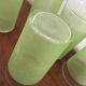 Six glasses granités green of the 1960
