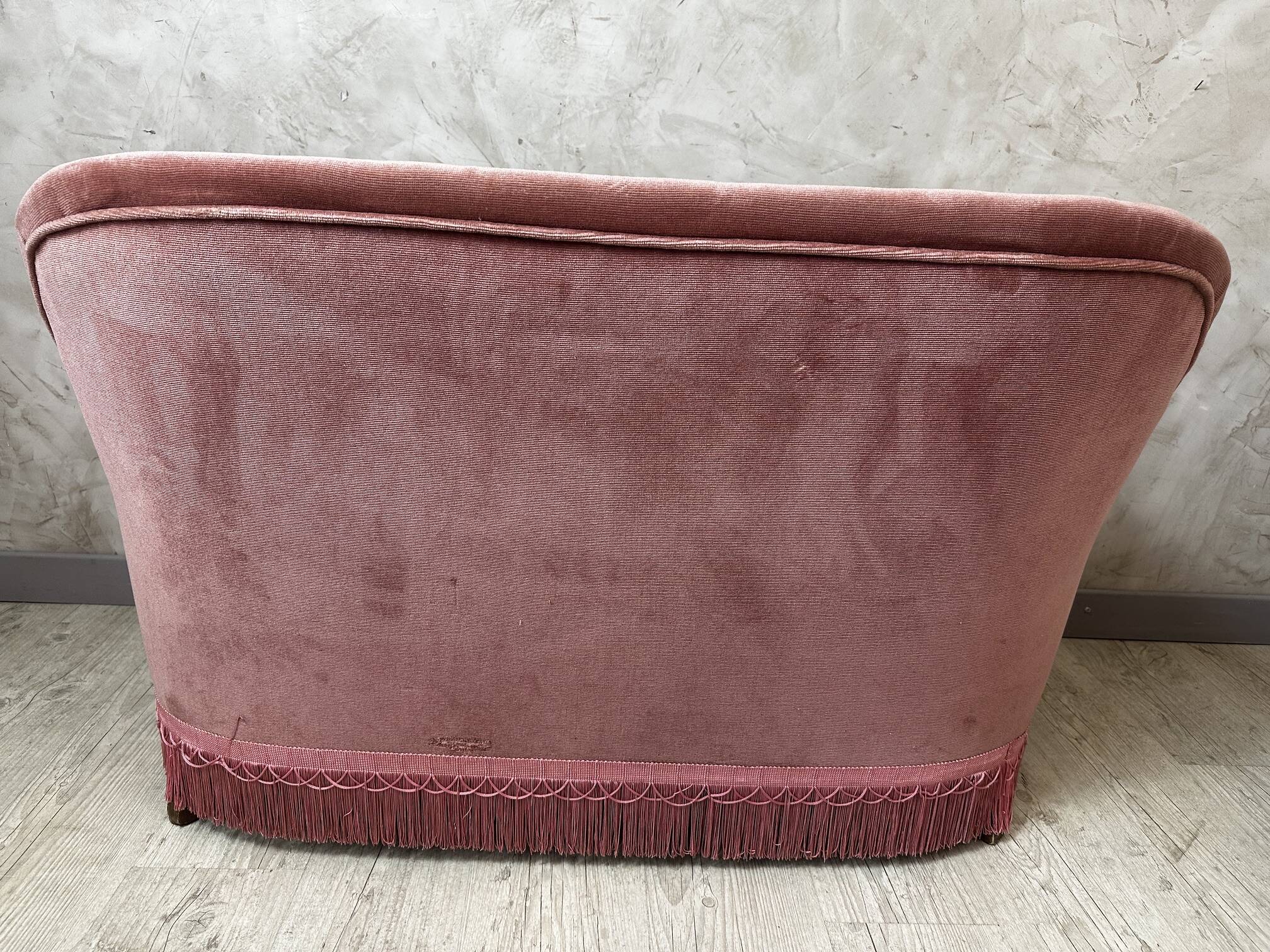 Velvet sofa 1950