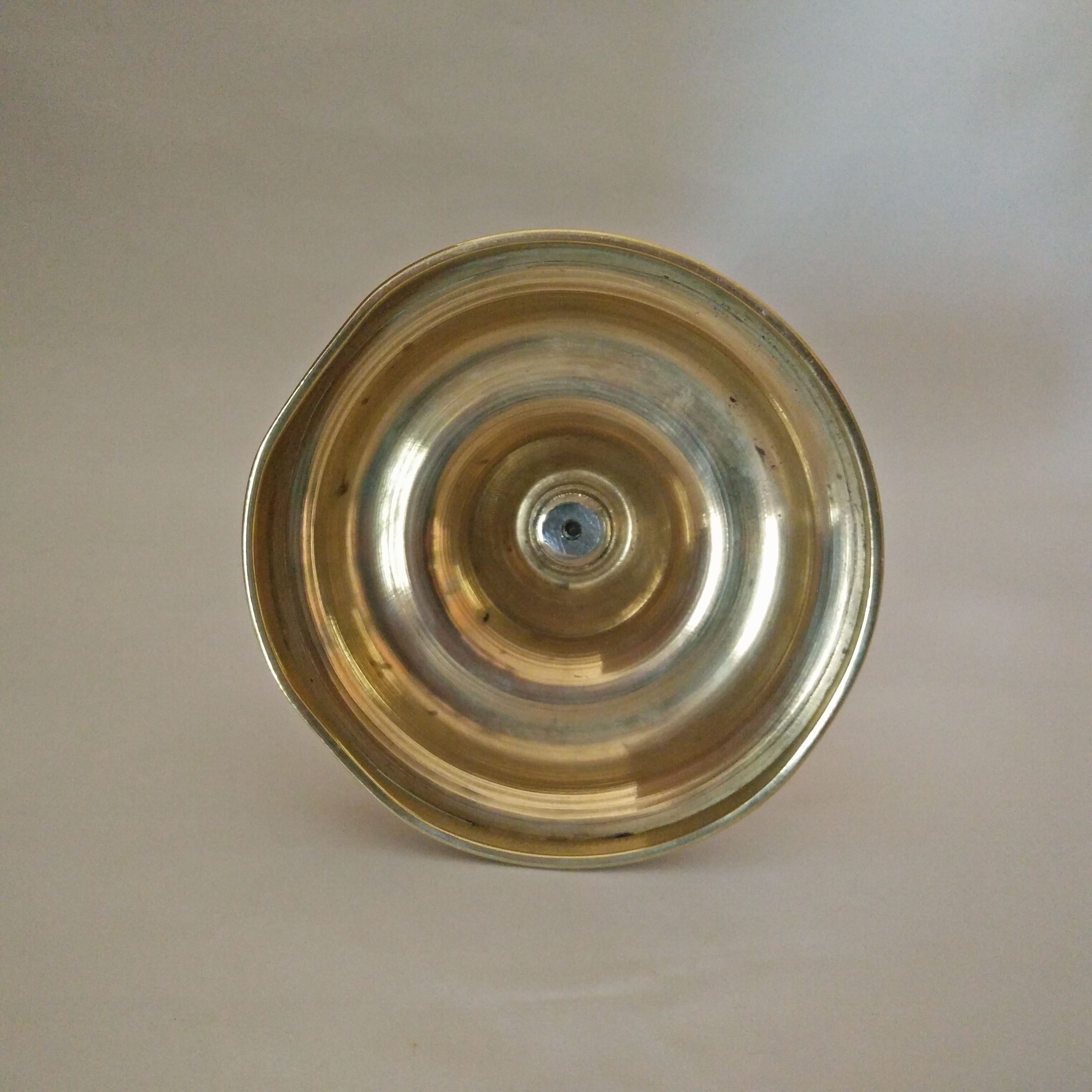 Candle holder torch copper brass gilded nineteenth century