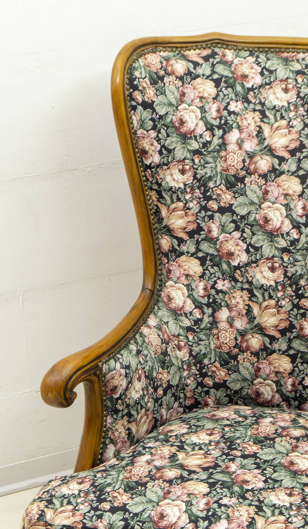 Mid-Century Modern Chippendale Style Walnut Armchair, 1960s