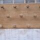 Wall coat rack in oak.