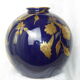 Vase in Limoges porcelain midnight blue signed Chaufriasse-Diam. 20cm