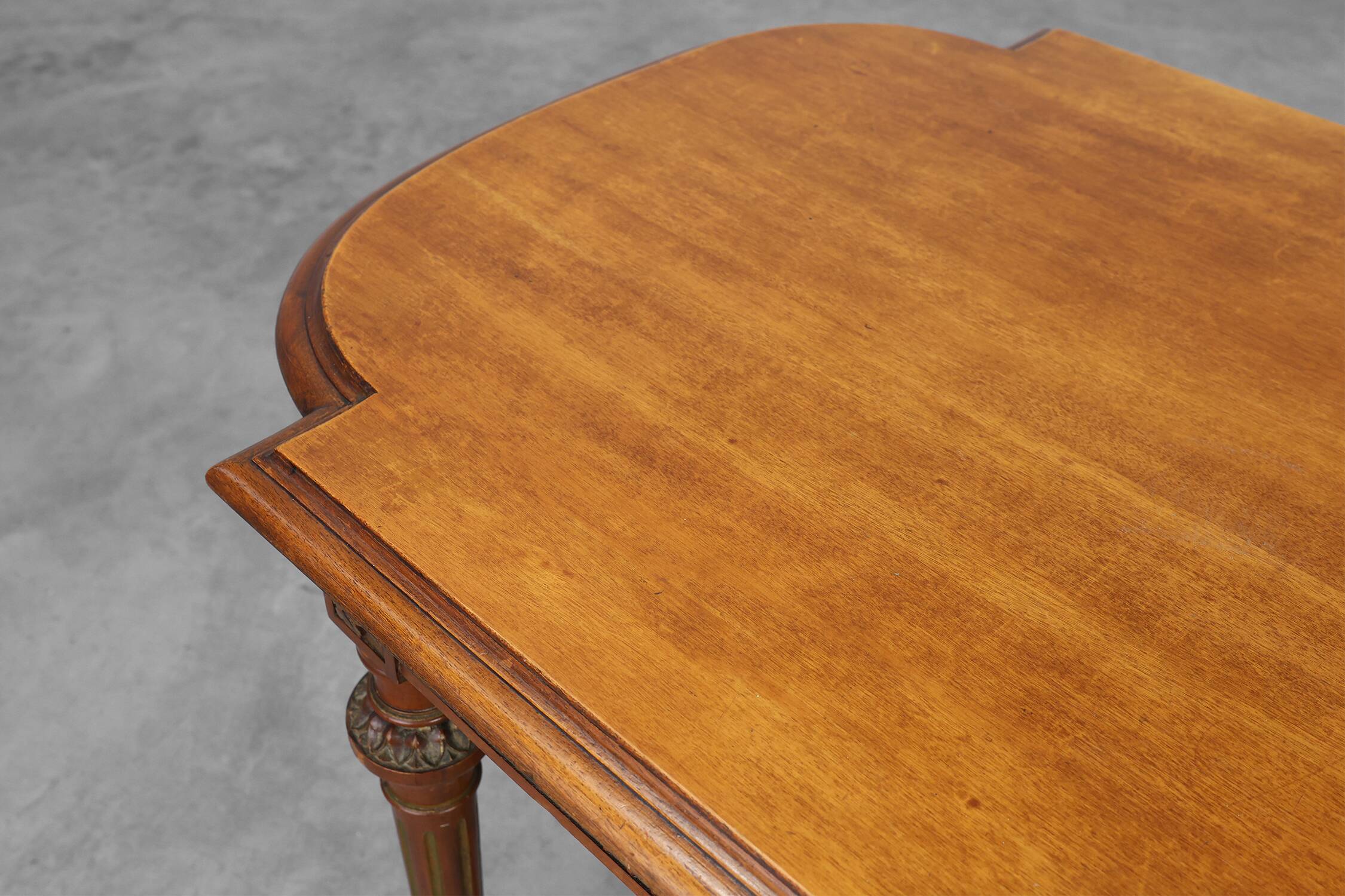French Empire‑Style Oak Side Table with Gilt Details, ca. 1900
