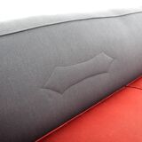Scandinavian 2-seater leather sofa, Folke Jansson, SM Wincrantz Möbelin, Sweden, 1960