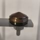 Superb asymmetrical coffee table AIRBORNE 1950s glass and lacquered metal.
