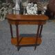Table console demie lune en merisier massif