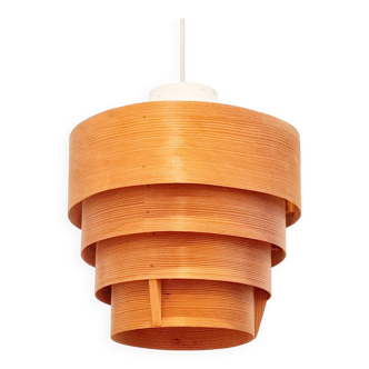 Mid-Century Scandinavian Pine Ceiling Light by Hans-Agne Jakobsson for Ellysett Markaryd, 1960s