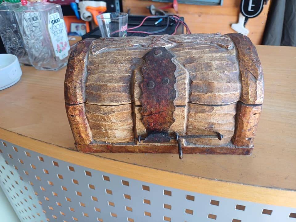 Old mini wooden chest