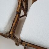 6 Vintage Emmanuelle Peacock Rattan Chairs