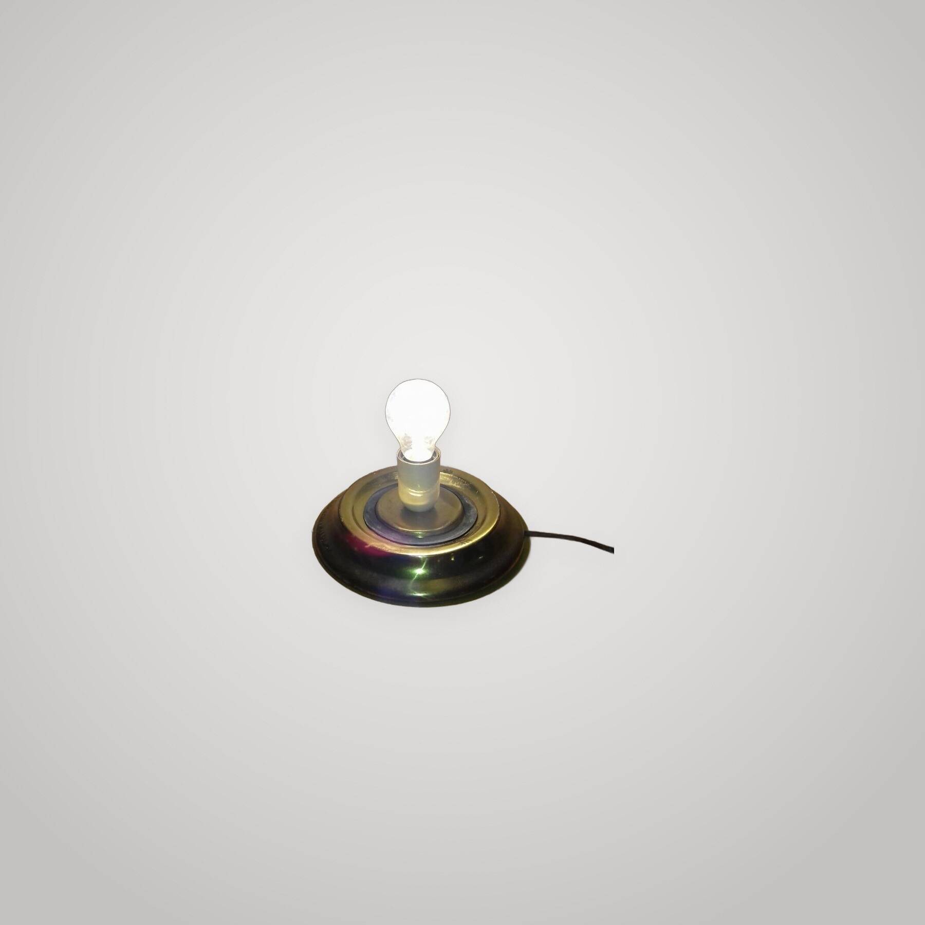 Rare 1960s Murano Smoked Glass Table Lamp Vintage Mushroom