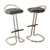 Timeless Bauhaus-style stool set, 1980s
