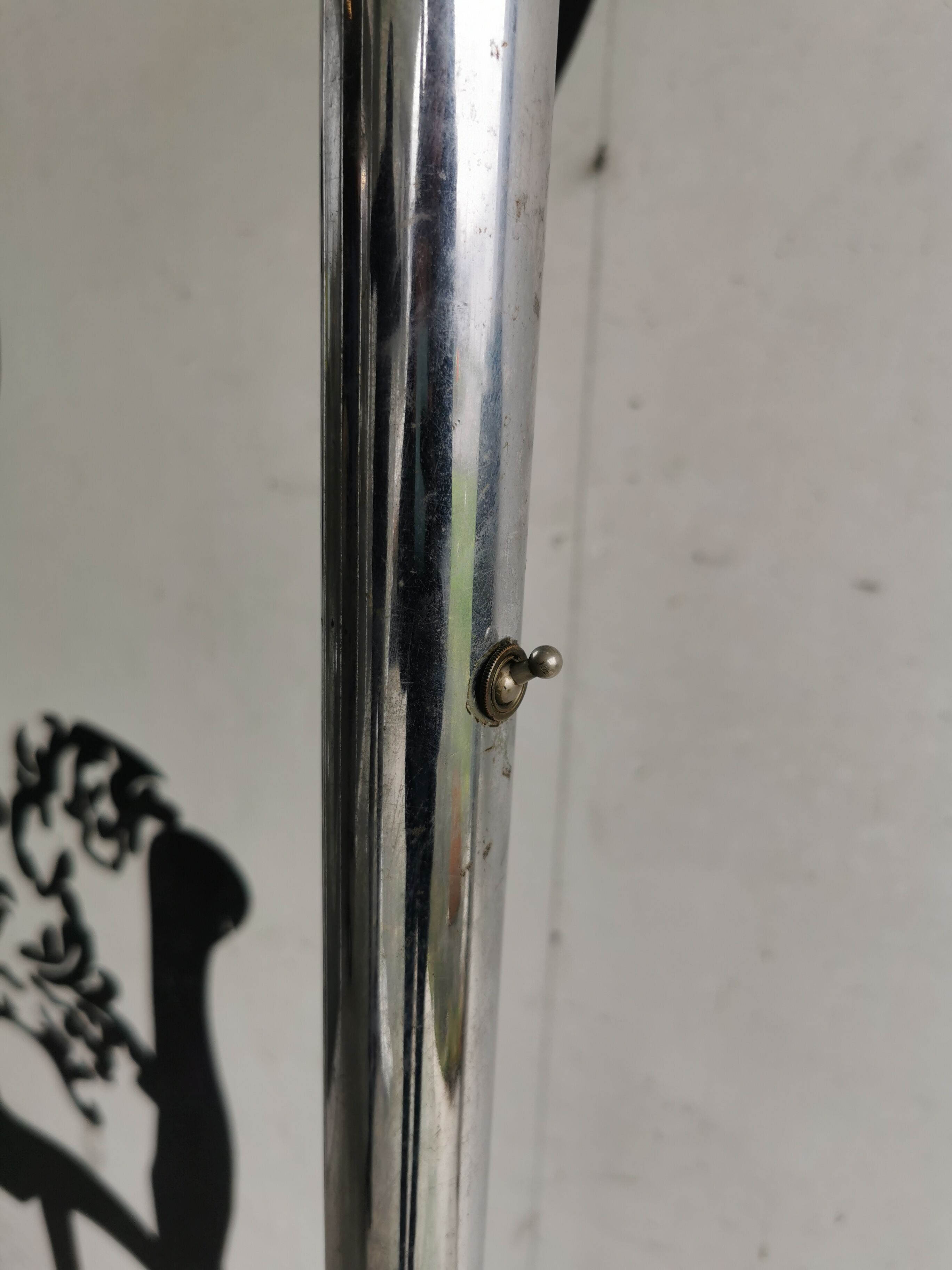 Floor lamp 1930's metal chrome