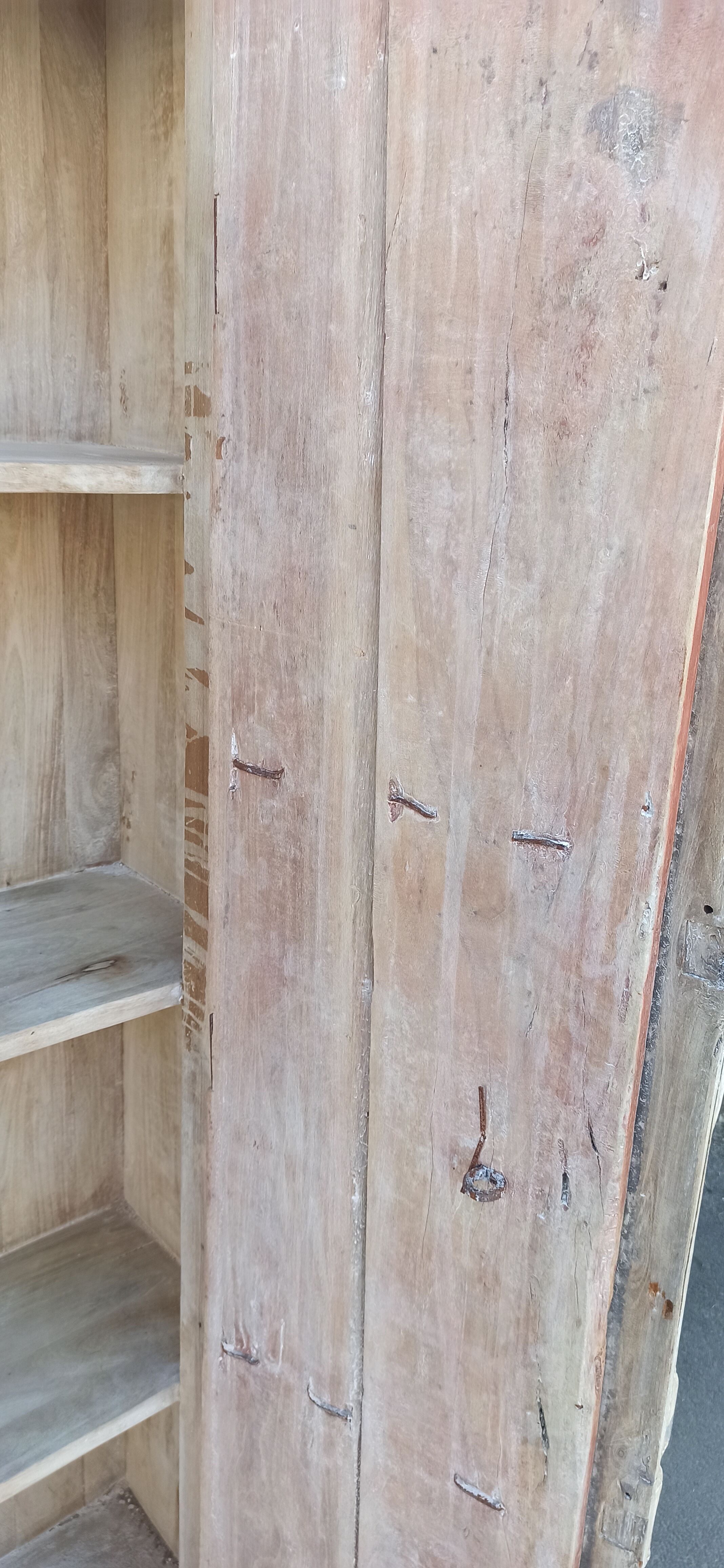 Wooden wardrobe with antique doors