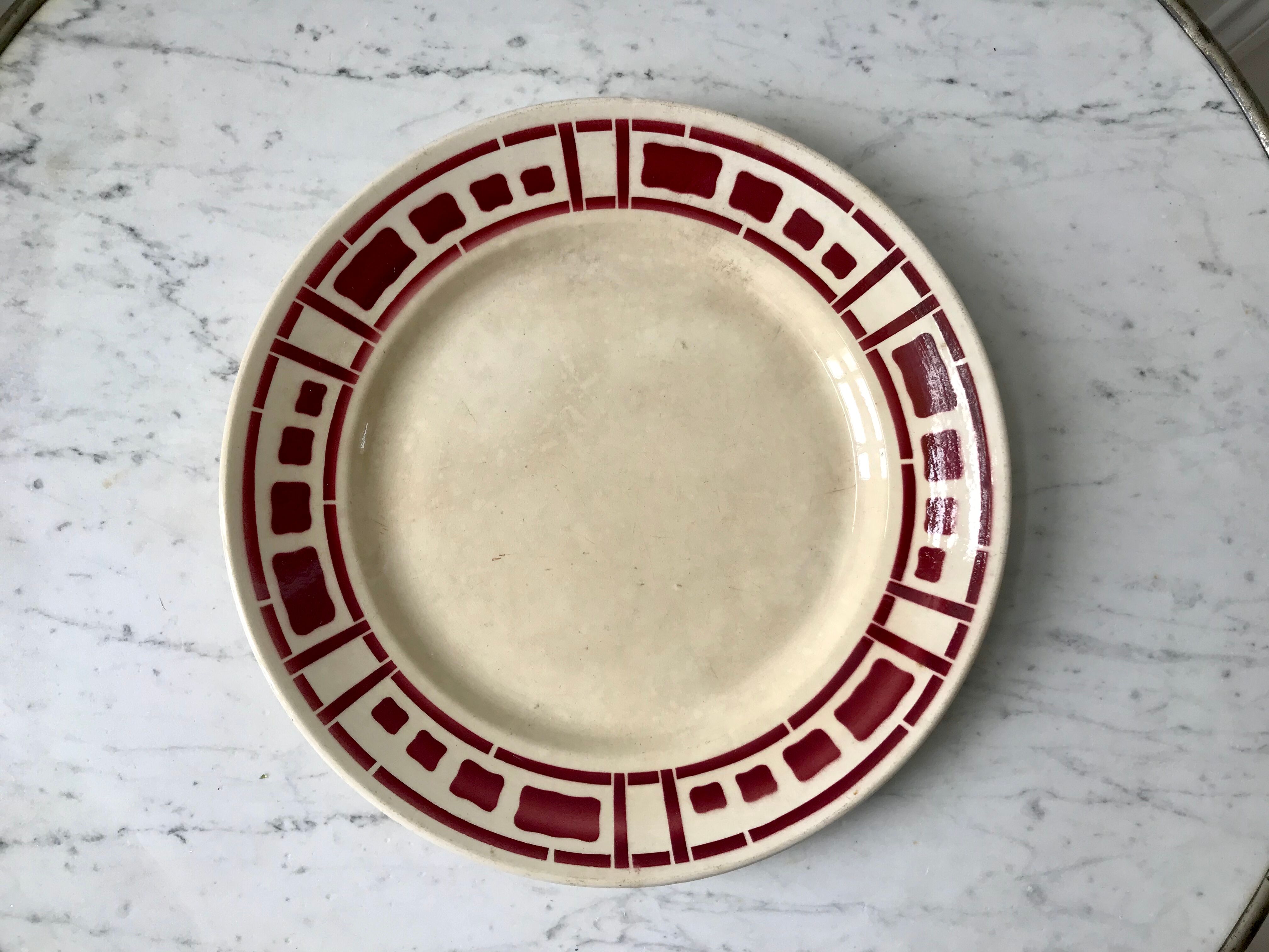 Plat rond badonviller modèle barbizon années 30
