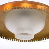 Vintage copper and glass pendant lamp by Jørn Utzon, 1940s