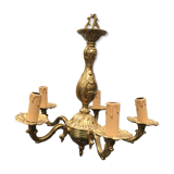 Ancien lustre bronze 5 bras