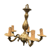Ancien lustre bronze 5 bras