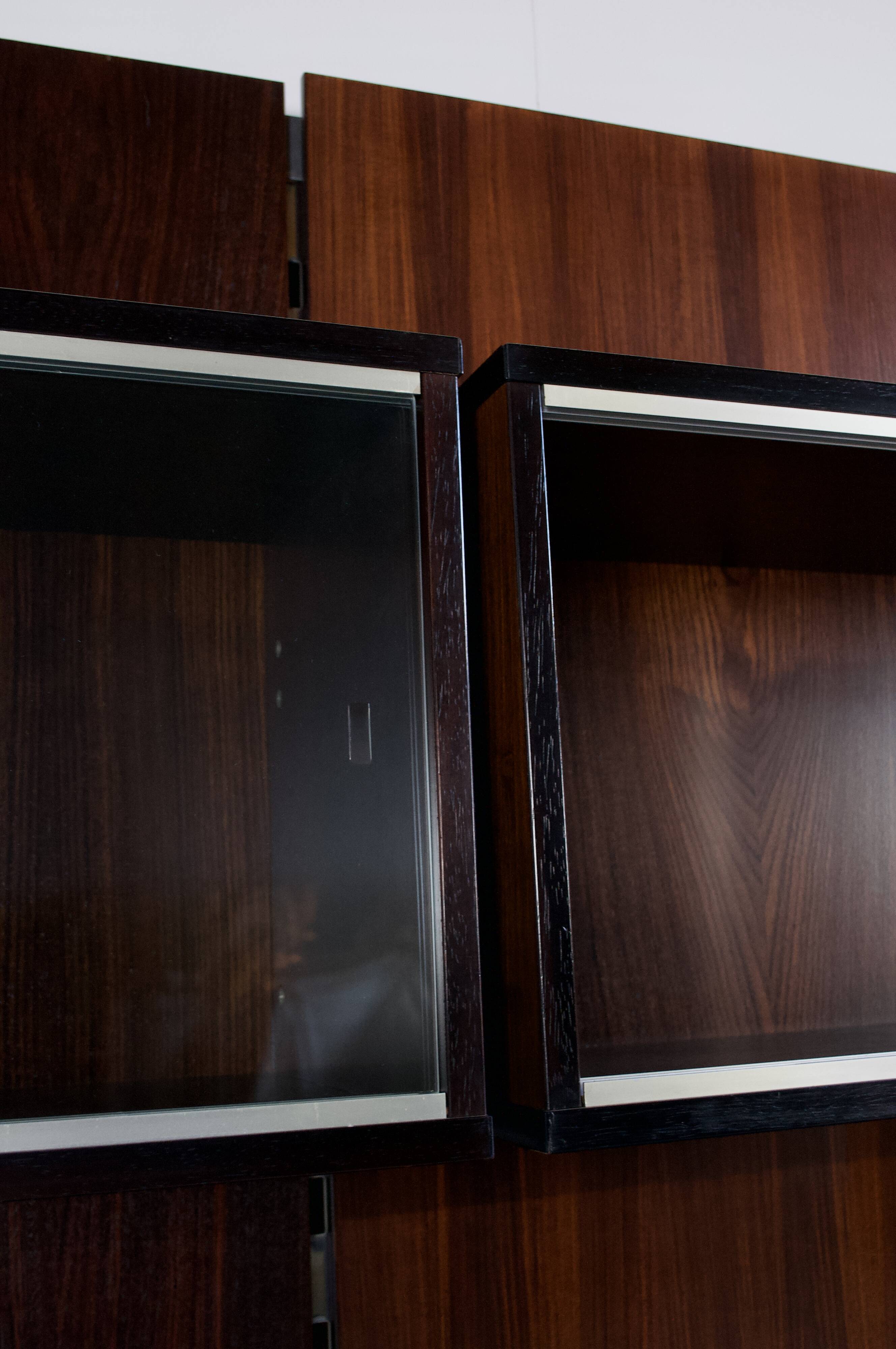 MODULAR SHELF ROSEWOOD ICO PARISI 1960s MIM ROMA PUBLISHER