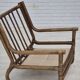 1970s, Scandinavian armchair, original very good condition, bamboo, leather.