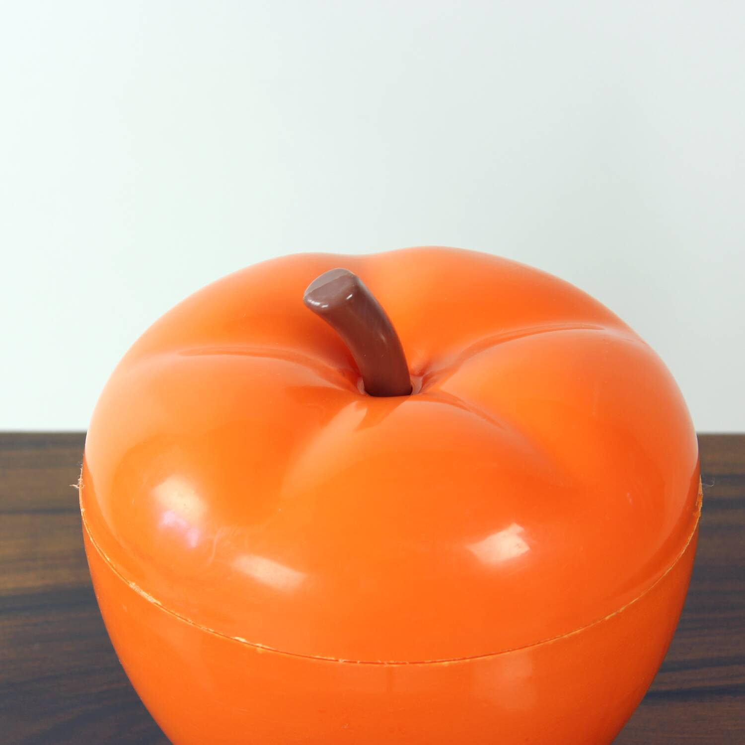 1970s Orange Plastic Apple Box, Czechoslovakia