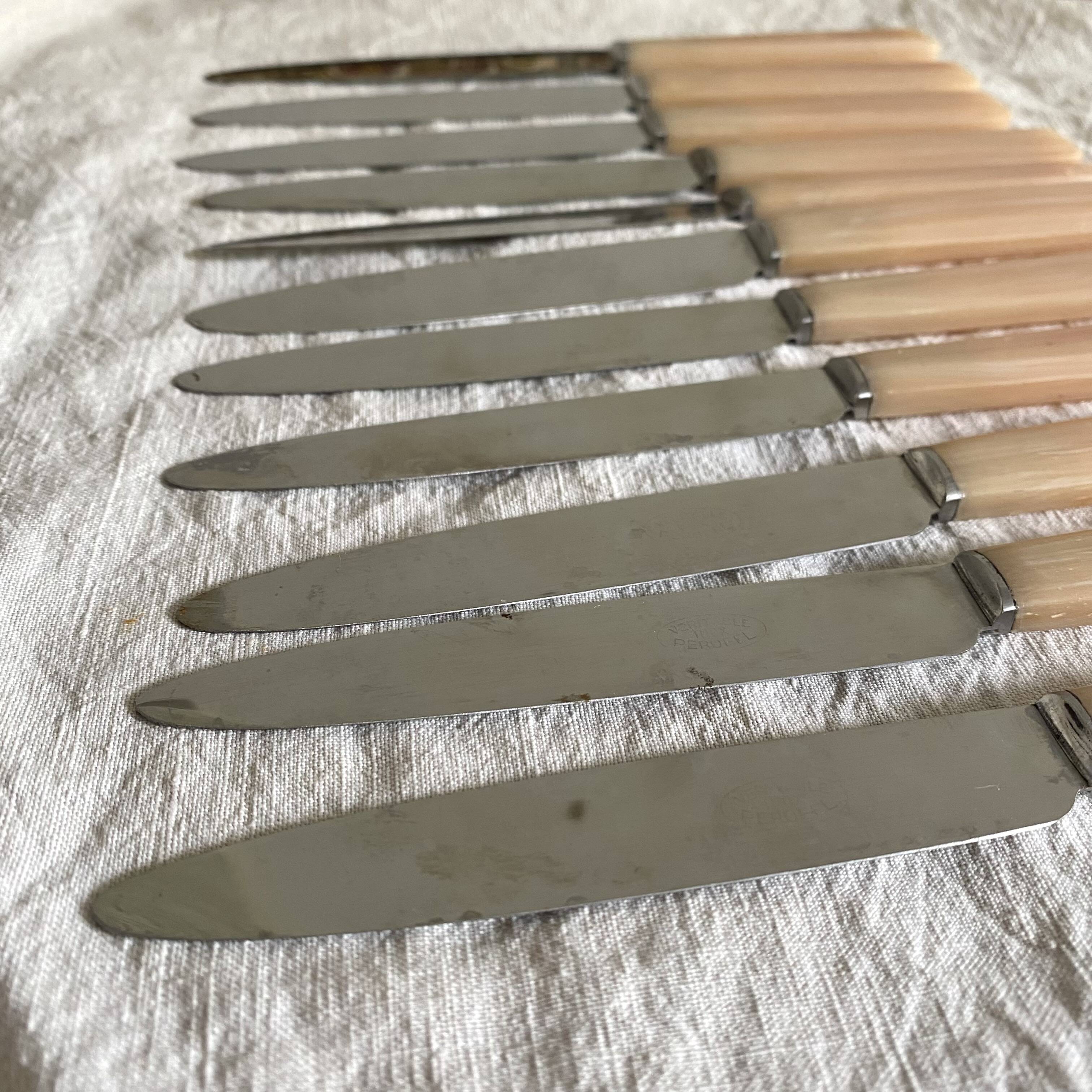 Vintage resin and stainless steel knives