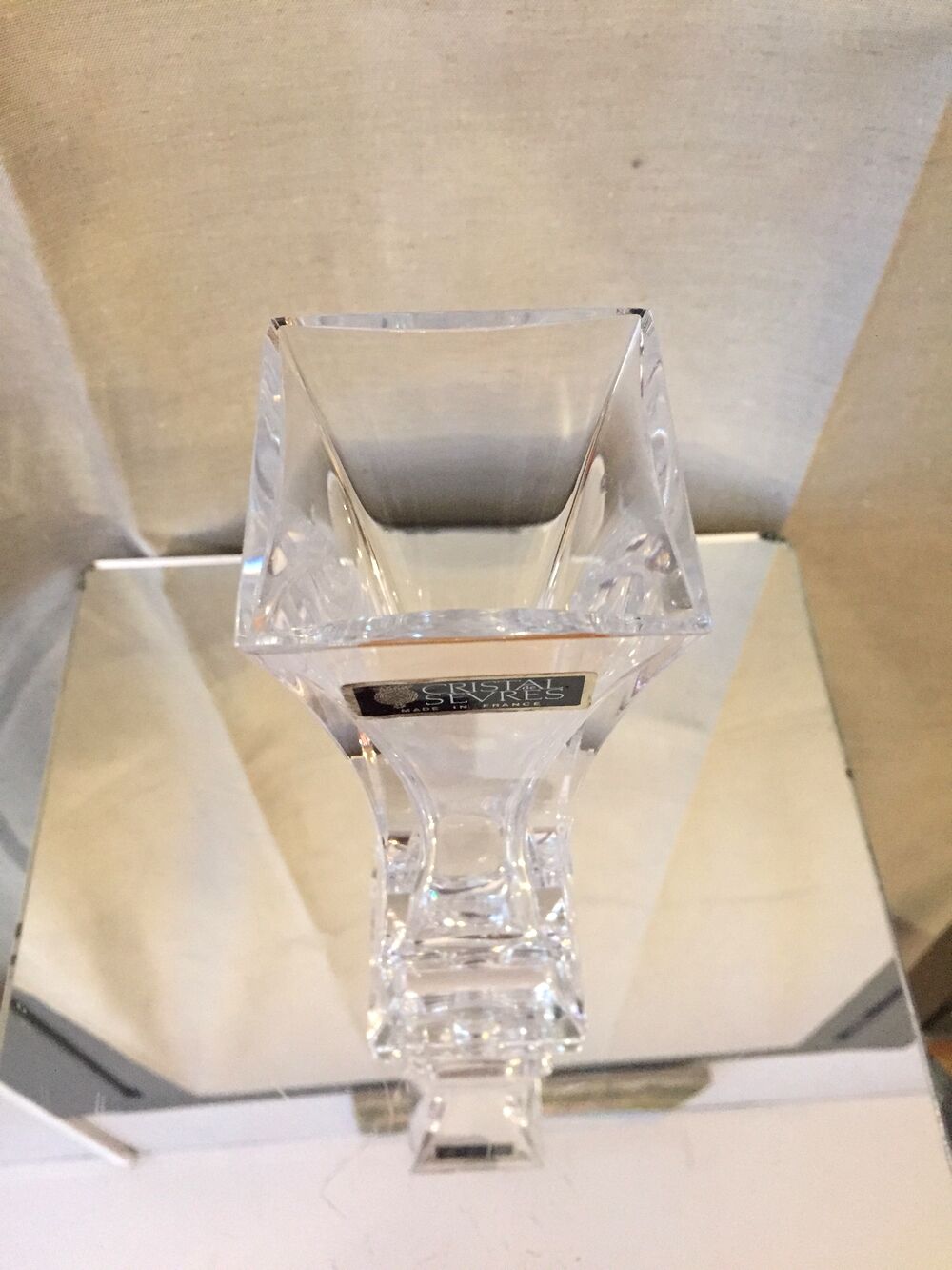 Soliflore vase in Sevres crystal