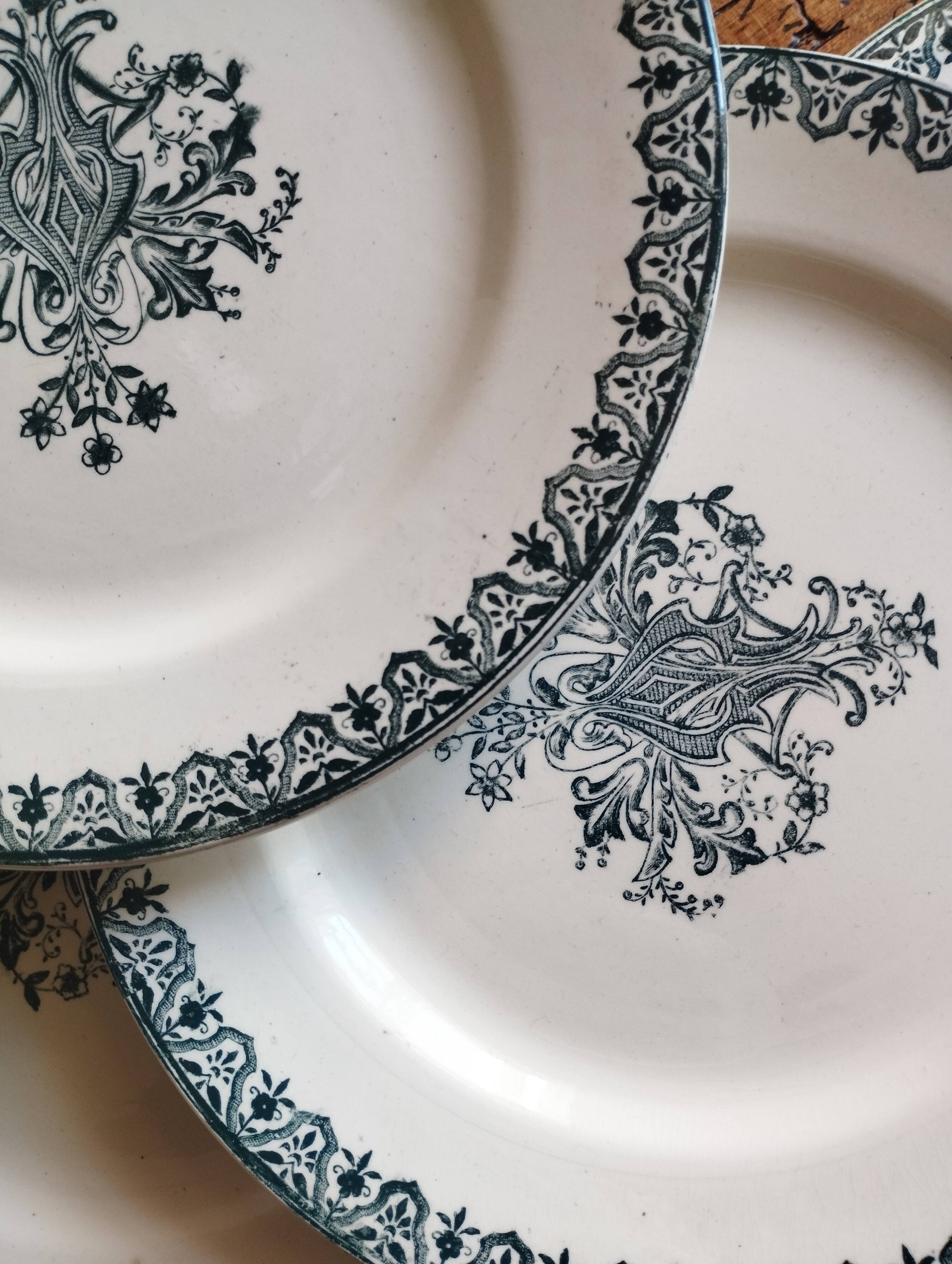Salins « alhambra » assiettes plates et grands plats faïence terre de fer