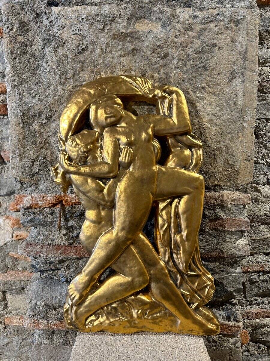 Art Deco ceramic bas-relief