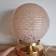 Pink Clichy glass globe in touch lamp