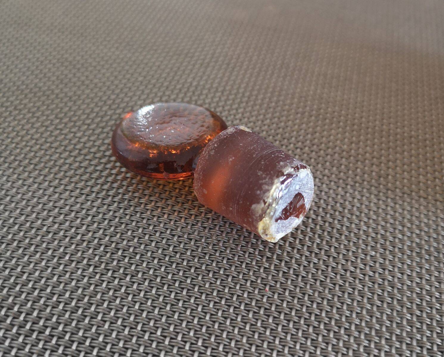 Amber glass apothecary bottle - 1st half of the 20th century