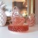 6 Tasses et sous-tasses à thé en verre rose Rosaline LUMINARC made in France
