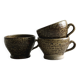 Set of 3 rustic handmade ceramic mugs